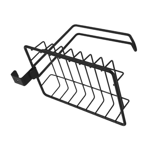 PRETYZOOM Support De Toilette sur Pied Élégant Porte-essuie-Tout Support De Rangement Compact Noir