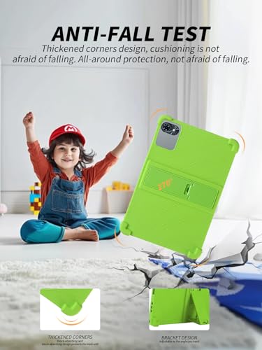 Coque TABWEE T80 10.5 silicone vert avec support réglable - 7