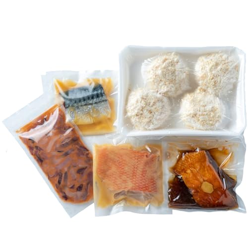 海の幸 伊豆の盛合せB(金目コロッケ・金目鯛煮付け・金目鯛味噌漬け・鯖の味噌煮・塩辛)