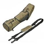 20-60X80 25-75x100 Bird Watching Telescope Hunting Spotting Scope Case Bag Shock Absorbing Backpack Cover 80mm 100mm (For 80mm Telescope), Green (80/100 Cover)