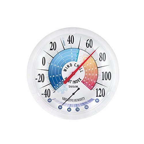 Taylor Thermometer Indoor/Outdoor 13.25" Black Bezel
