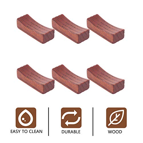 Cabilock 6Pcs Resto Pauzinho de Madeira Colher Garfo de Jantar Japonês Suporte Suporte De Mesa para