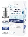 Skin 2.0 Hyaluronic Acid and Collagen Face Serum - Locks in Moisture, Skin Firming & Tightening, Ant
