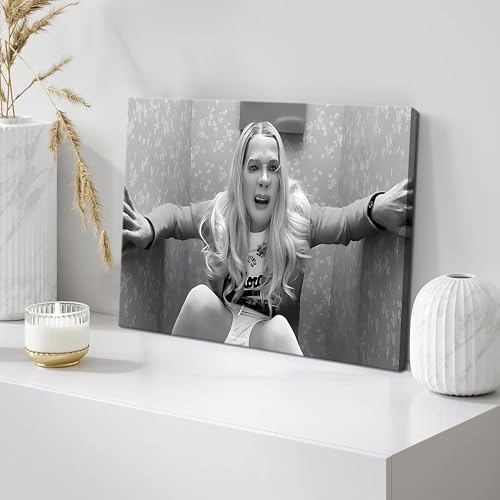 Framed Funny Movie Bathroom Canvas Wall Art Set of 2 – Black and White Vintage Comedy Movies Wall Decor, Humor White Chicks Posters Prints for Bathroom Toilet Humour Signs – 12X16in by ZNHART - Used condition - Image 4