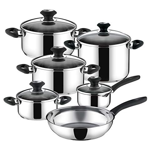 Tescoma Presto 11-Piece Stainless Steel Cookware Set Cover