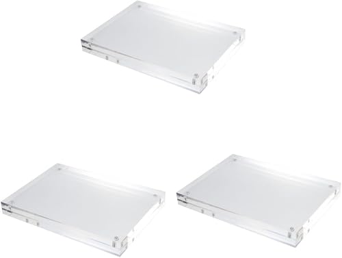 IMIKEYA 3 Pcs Photo Frame Magnet Frames Magnetic Frame Magnetic Picture Frames for Wall Floating Document Frame Frameless Picture Frame Home