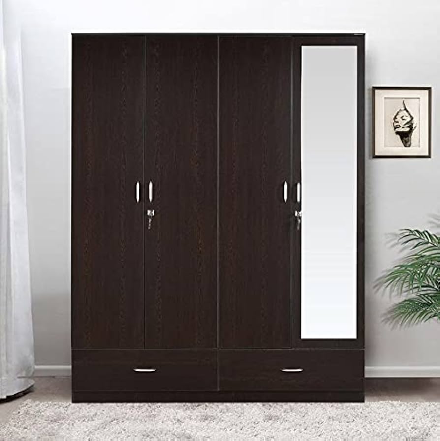 Generic SmilemIndia Mozart 4 Door in New Wenge Color Finish for