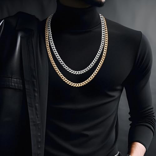 waitrose Cuban Link Gold Chain for Men 7mm Mens Gold Necklace 28 Inch by waitrose - Used condition - Image 6