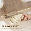 Soap Holder with Lid, 2 Packs Draining Soap Box for Shower, Bar Soap Holder Case Container, Portable Bar Soap Holder Dish, Travel Soap Case for Bathroom, Shower- Clear Black