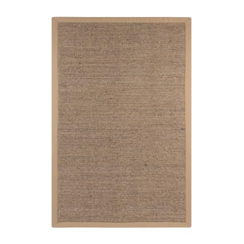 casa pura® Sisal Teppich aus Naturfasern mit Bordüre aus Baumwolle | pflegeleicht | Größe...