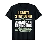 Lindo Perro Esquimal Americano Perro mamá papá Raza Amor Cachorro Camiseta