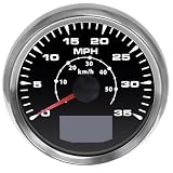zorfar 35MPH 50Km/H GPS Tachometer Contachilometrie Mit Viaggio Stundenzähler Undurchlässig 8 Farben Retroilluminazione Auto Motorrad Barca GPS Geschwindigkeitsanzeige 85 MILLIMETRI(BS)