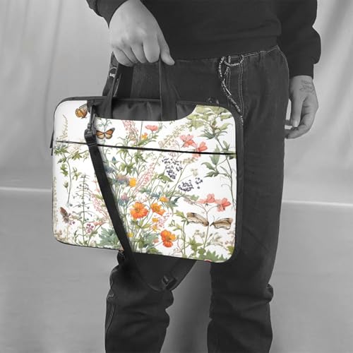 Maletín para portátil con estampado de flores y mariposas miniatura 2
