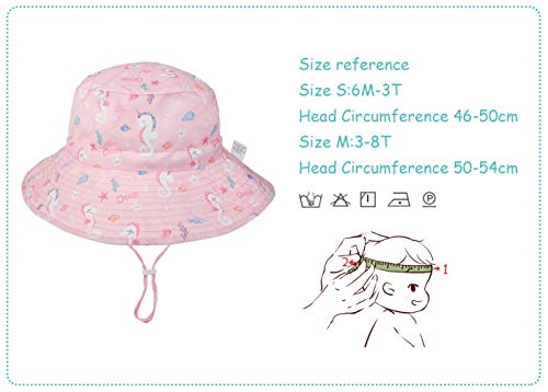 Happy Cherry Baby Sun Hat 50+ UPF Wide Brim Beach Bucket Hat Kids Boys Girls Summer Breathable Fisherman's Hat2