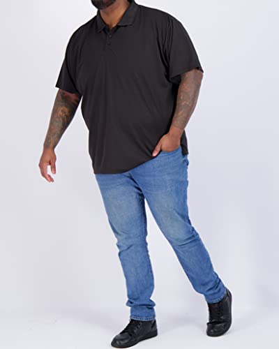 Real Essentials 3 Pack Mens Dry Dri Fit Polo Shirt Short Sleeve Golf Tennis Active Athletic Performance Work Sports Collared Business Casual Tee thumb #3