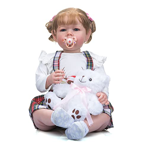 Muñeca Pinky Reborn 28 pulgadas Lifelike con accesorios miniatura 5