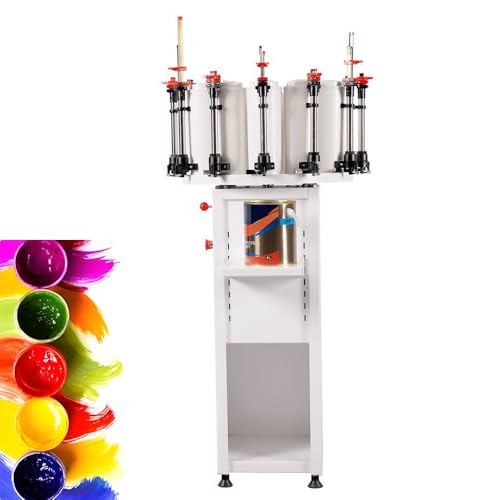 JARYANNIX 12 Stations Paint Colorant Dispenser 2.3L Drum Capacity Paint Color Mixing Machine Color Tinting Mixer Dispenser Double Pump and Double Gauge‌ for Water and Oily Colorant Mixer