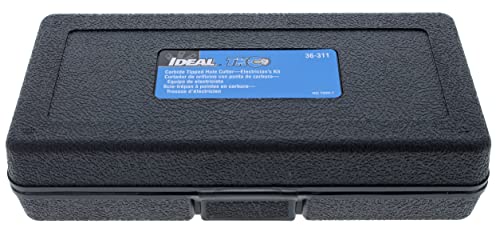 Ideal Industries Inc. 36-311 Tko 4 Pcs Hole Cutter Kit – Carbide Hole Cutter Set, Smooth Start Pilot Bit, Carry Case #TOP7