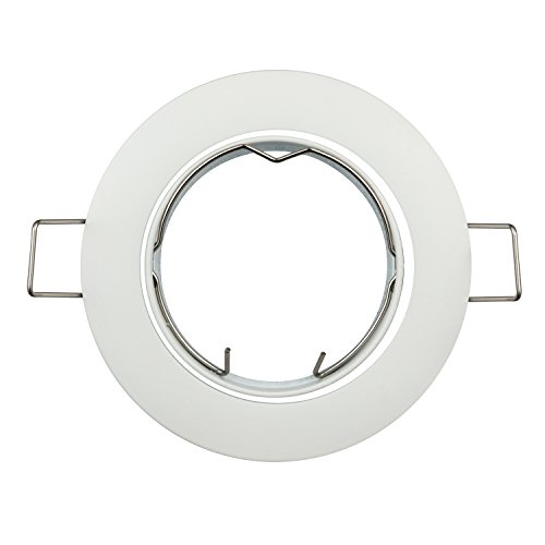 gu10 housing - Pack of 10 Recessed GU5.3 MR16 Fitting Frost White Ceiling Downlight Fitting (Frost White)