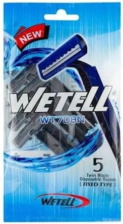 Twin Blade Disposable Razors, Pack of 5