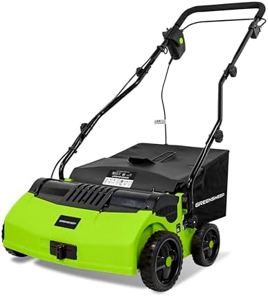 RGS Living GreenSweep V2 | Artificial Grass Electric Sweeper Rake Vacuum 45L Collection Bag, 5 Adjustable Heights, Foldable Handle