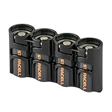 Storacell by Powerpax SlimLine CR123 Battery Caddy, Black, Holds 4 Batteries