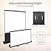 Todeco Beamer Leinwand 80 Zoll 4:3, Mobile Business und Heimkino Beamer, Tragbar Projektor Leinwand, Bodenprojektor Bildschirm, 163 x 123 cm, Keine Montage erforderlich