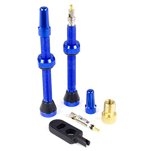 Serfas Tubeless Presta Bicycle Tire Replacement Valves - 44Mm (Blue) #TOP9