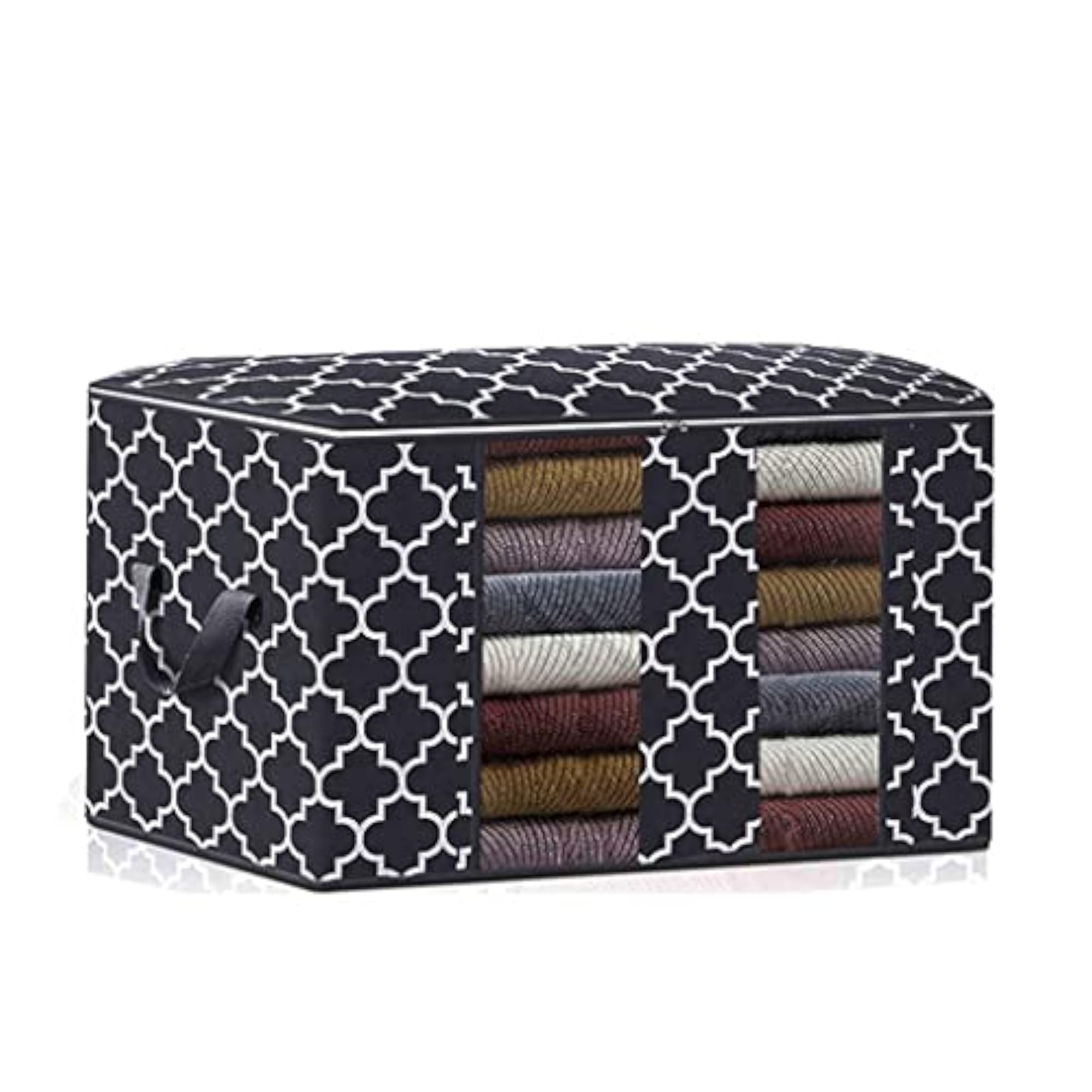 LOSA Clothes Storage Bag Zipper Organizer in Black
