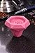 Amaren Premium Silicone Hookah Bowl, Multi-Color Options Red Black Pink, Geometric Design, Heat-Resistant Shisha Head (Pink)