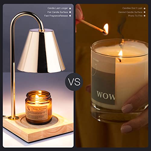 Vunjab Candle Warmer Lamp, Candle Warmer For Jar Candles, Dimmable Candle Melter, With 2 Bulbs Modern Candle Lamp, Top Melting For Scented Wax #TOP2