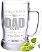 GRAVURZEILE Leonardo kufel do piwa z grawerunkiem – nr 1 Dad – prezent dla taty dziadka, idealny jako prezent na Dzień Ojca, kufel do piwa, szklanka do piwa pszenicznego, prezent urodzinowy dla mężczyzn, rozmiar 0,3 l