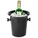 Cubitera para vino y champán en acrílico negro