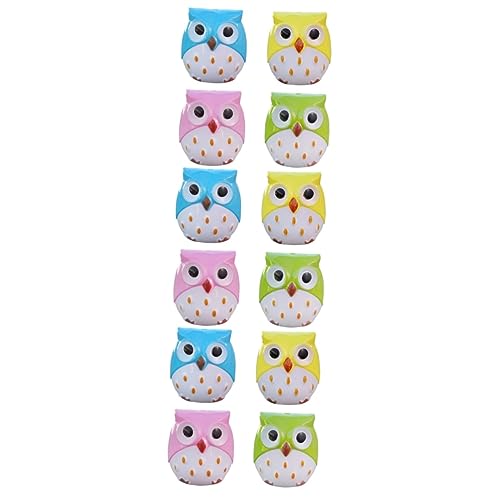 COHEALI Anspitzer Eule Einzeln Bleistiftspitzer Katze 12 Stück Cartoon Manueller Bleistiftspitzer Eulen Bleistiftspitzer Mini