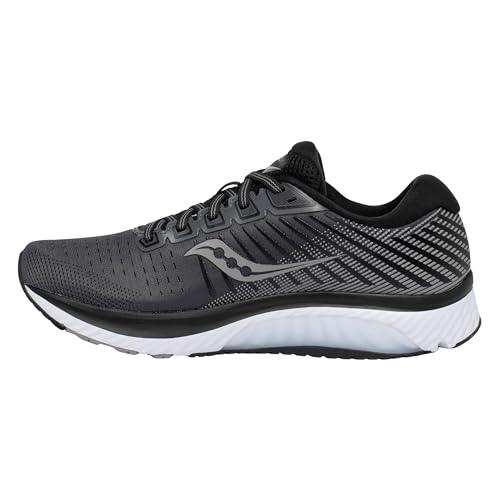 Saucony Men's Guide 13 Sneaker, Black/White, 11