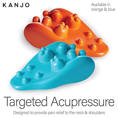Kanjo Acupressure Neck Pain Relief Cushion | Cervical Traction Device & Acupressure Cushion For Muscle Tension & Relaxation | Helps Relieve Neck & Shoulder Pain | Fsa & Hsa Eligible | Blue #TOP1