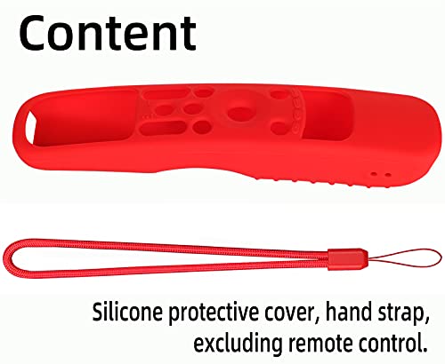 Hi Color Silicone Cover for MR24GA/MR21GA/MR22GN/MR23GA Protective Case Compatible with LG Magic TV C2 C3 G3 OLED Remote Control Slicone Sleeve with Lanyard(Red) - Thumbnail 6