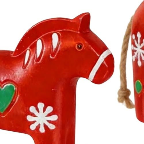 Cheval rouge figurine décorative de table à offrir pour la maison - 8