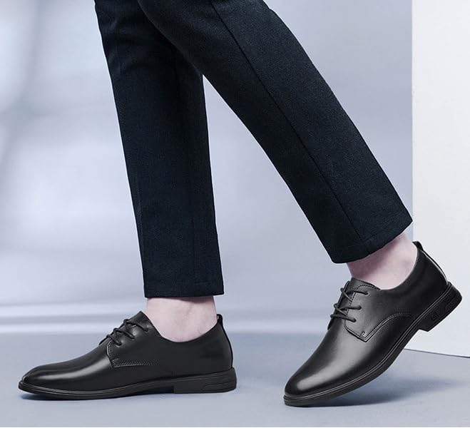 Mens Tuxedo Shoes Lace-up Non Slip Casual Business Work Formal Shoes Office Working Derby Shoes4