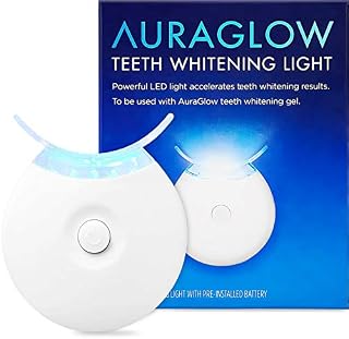 AuraGlow Teeth Whitening Accelerator Light, 5X More Powerful Blue LED Light, Whiten Teeth
