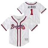 Outerstuff Ozzie Albies Atlanta Braves MLB Toddler 2-4 White Home Player Jersey (US, Age, 2 Years, Ozzie Albies Atlanta Braves White)