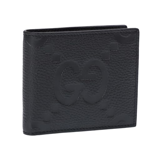 [グッチ] 財布 メンズ 2つ折り ジャンボGG コインウォレット レザー ブラック 739479 AABY0 1000 [並行輸入品]