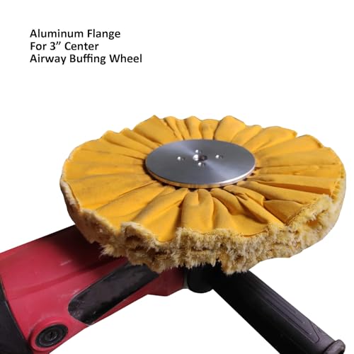 3" Aluminum Safety Flanges Kit for Airway Buffing Wheels, for Use with 5/8"-11 Threaded Tools and 3" Center Airway Buffing Wheels, 1Set by Generic - Image 5