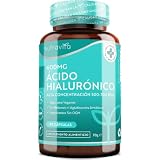 Nutravita Cápsulas de ácido hialurónico - Suministro de 3 meses de cápsulas de ácido hialurónico de 600 mg - Dosis alta con 500-700 KDA - Sin OGM sin rellenos ni aglutinantes sintéticos
