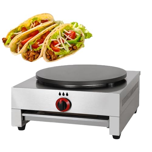 Imagen de ZHJOPP Máquina Comercial de Crepes de Gas de 15 '' Máquina de panqueques de Gas LPG Máquina de fabricación de planchas Plancha de Crepes Antiadherente