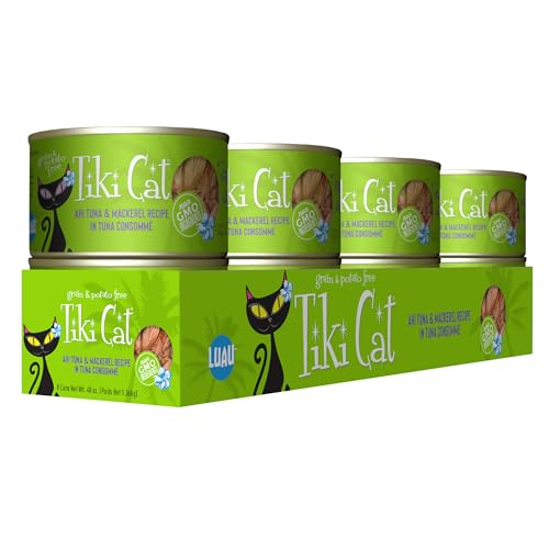 Image of Tiki Cat Luau Wet Cat Food, Ahi Tuna & Mackerel, 6 oz. Cans (8 Count)