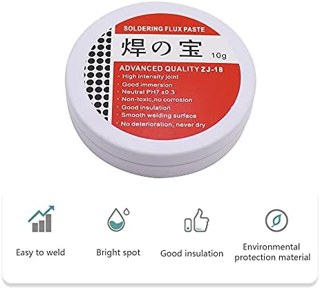 MZMing 10g Solder Flux Paste Electrical Flux Soldering Paste Tin No-Clean Solder Grease Professional Mechanic Welding Repair Tool for Phone SMD PCB BGA PGA - Rosin (Lead Free)