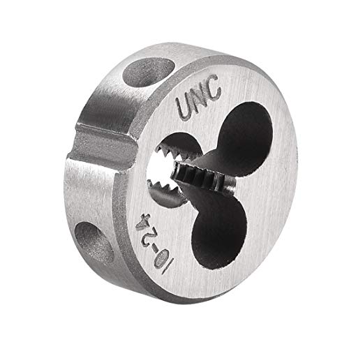 uxcell 10-24 UNC Round Die, Machine Thread Right Hand Threading Die, Alloy Tool Steel