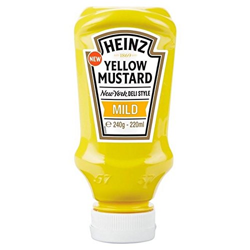 Heinz Amarillo Mostaza Nuevo Estilo Deli York 240G Leve (Paquete de 2)