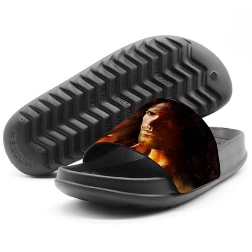 Popfunk Supernatural Dean and Sam Join The Hunt Unisex Adult Slides Adjustable Flip Flop Sandals Officially Licensed Hypd Slydr Switch™4